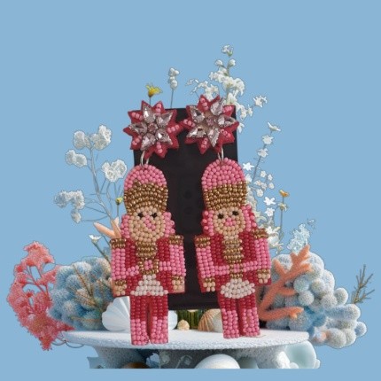 Aros Navidad Cascanueces rosa